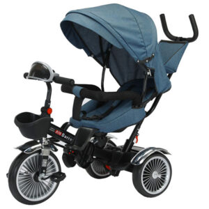 Push tricycle, trike, recliner swivel seat, foldable handle bar.